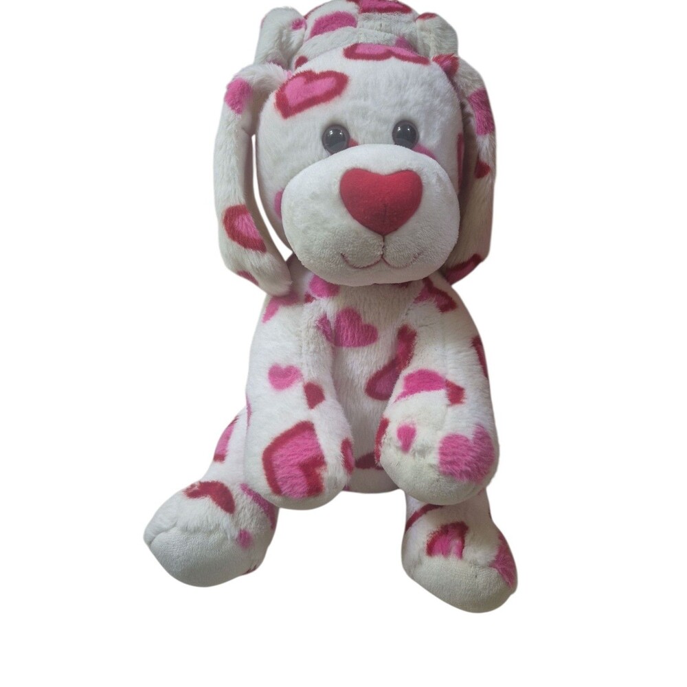BUILD A BEAR Hugs A Plenty Heart Puppy Dog Plush Toy Doll Stuffed Animal Red Pin